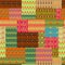 Seamless patchwork pattern with tribal geometric ornament. Ethnic design