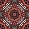 Seamless patchwork pattern with unusual floral ornament in russian style