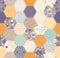 Seamless patchwork pattern in vintage colors. Beautiful print for fabric and textile