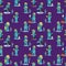 Seamless pattern_3_illustration Doodle funny little men in the s