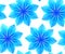 Seamless pattern with 3d blue origami snowflakes on a white background. Vector texture