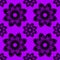 Seamless pattern, abstract background. Reminds flowers. Black on violet background.