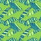 Seamless pattern with abstract banana leaves. Tropic bright background