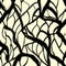 Seamless pattern of abstract branches on a light background for textiles.