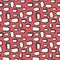 Seamless pattern abstract circle in red background. Animal fur skin texture pattern. Fabric textile print. Camouflage background