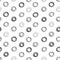 Seamless pattern of abstract circles of thin black lines