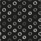 Seamless pattern of abstract circles of thin white lines