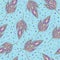 Seamless pattern with abstract colorfull leaves