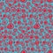 Seamless pattern abstract curls red blue color. Pattern of small design elements