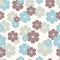 Seamless pattern with abstract flowers