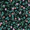 Seamless pattern with abstract flowers