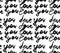 Seamless pattern with abstract handwriting modern ink text. I love you pattern . Black Ink illustration. Hand drawn brush modern