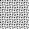 Seamless pattern with abstract motifs in black and white