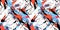 Seamless pattern: abstract oil and watercolor painting, paint blots and expressive line. AI