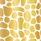 Seamless pattern abstract organic gold foil shapes Terrazzo mosaic style. Metallic golden geometric repeating background