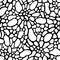 Seamless pattern with abstract spots. Monochrome Neurography shapes texture