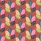 Seamless pattern with abstract trees. Colorful creative repeating background