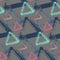 Seamless pattern, abstract triangular background muted color, imitation graffiti vector for textile, wallpaper and wrapping paper