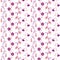 Seamless pattern with abstract violet and pink flowers