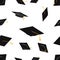 Seamless pattern with academic graduation cups Vector flat illustration