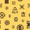 Seamless pattern with Adinkra symbols