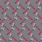 Seamless pattern of adjustable wrenches on a gray background. Vector