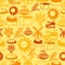 Seamless pattern with agricultural objects