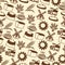 Seamless pattern with agricultural objects