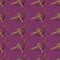 Seamless pattern with agricultural vintage tools on dark purple background