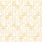 Seamless pattern with Ahimsa hand. Symbol of Jainism in gold color on white background. Line art. Non-violence concept