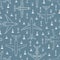 Seamless pattern with airplanes and runway lights on gray background