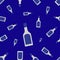 Seamless pattern with alcohol bottles. Vector illustration for bar. Bottle Ñolorful pattern