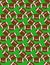 Seamless pattern of american football balls on the grass