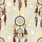 Seamless pattern of American Indians dreamcatcher