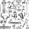 Seamless Pattern American Tribal Native Symbols