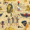 Seamless pattern on an Ancient Egypt theme