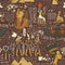 Seamless pattern on an Ancient Egypt theme