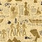 Seamless pattern on an Ancient Egypt theme