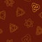 Seamless pattern with Ancient sign Triquetra