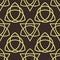 Seamless pattern with Ancient sign Triquetra