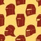 Seamless pattern with ancient warrior helmets
