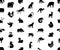 Seamless pattern with Animals logos