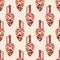 Seamless pattern with antique amphoras