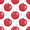 Seamless pattern, appetizing fruit apples on a white background. Print, textile