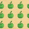 Seamless pattern Apple harvest vitamins