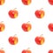 Seamless pattern apples isolated on a white background