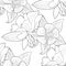 seamless pattern the aquilegia flower is blooming. vector illustration