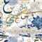 Seamless pattern with arabic calligraphy. Traditional islamic ornament.