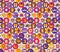 Seamless pattern with arabic icons in circles