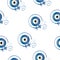Seamless pattern with artistic blue evil eye vector